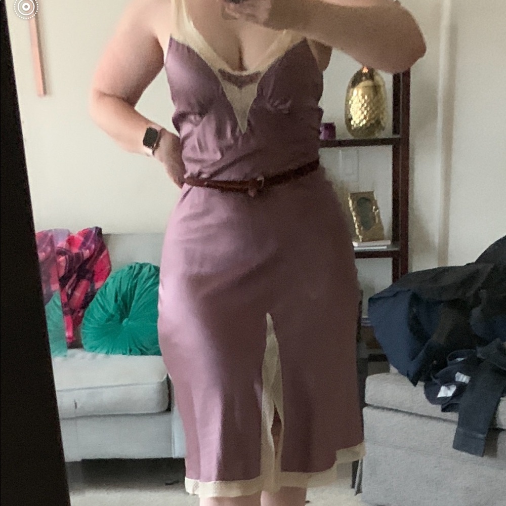 Anthropologie slip dress purple